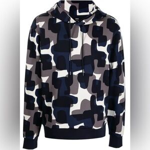 Hugo Boss abstract print hoodie